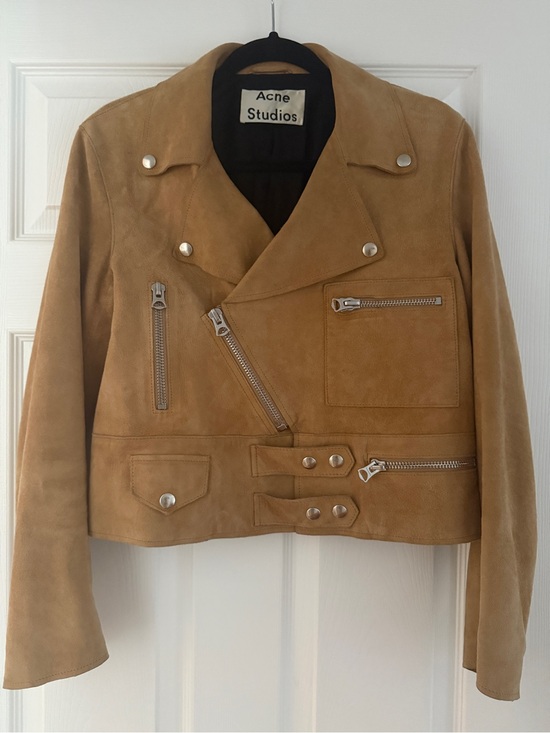 Acne Studios Jackets & Blazers - Acne Suede Moto Jacket in Camel